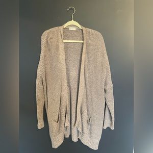 brown cardigan